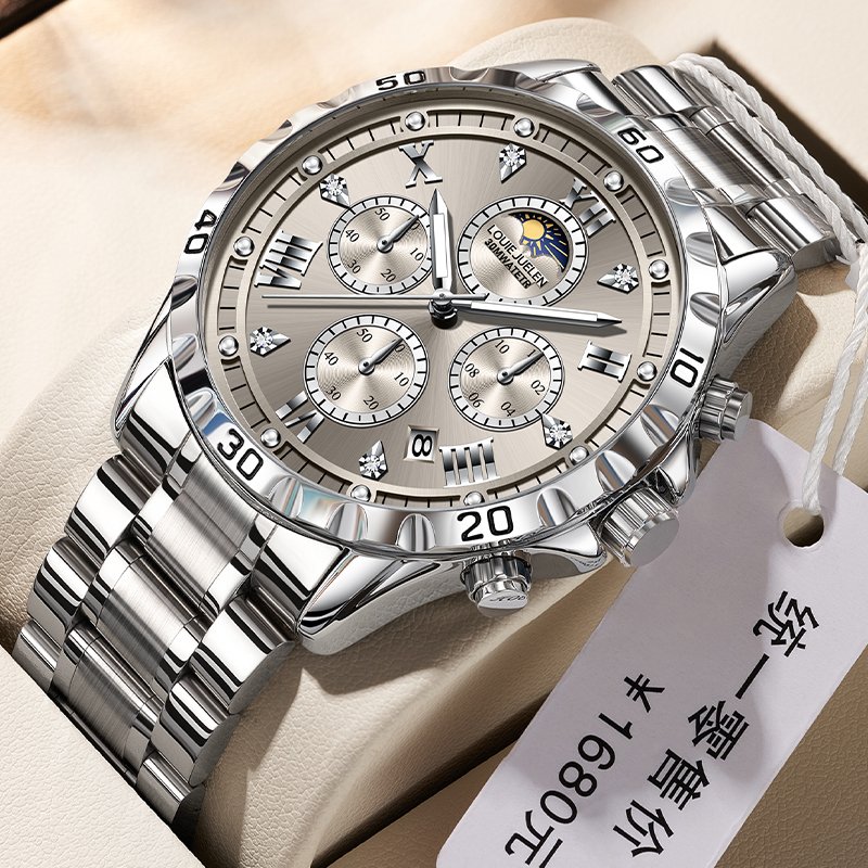 高級メンズ腕時計 ステンレススチール製レロハ合金ケース 防水3BAR 夜光日付表示 40mm ポインターウォッチ メンズ向け