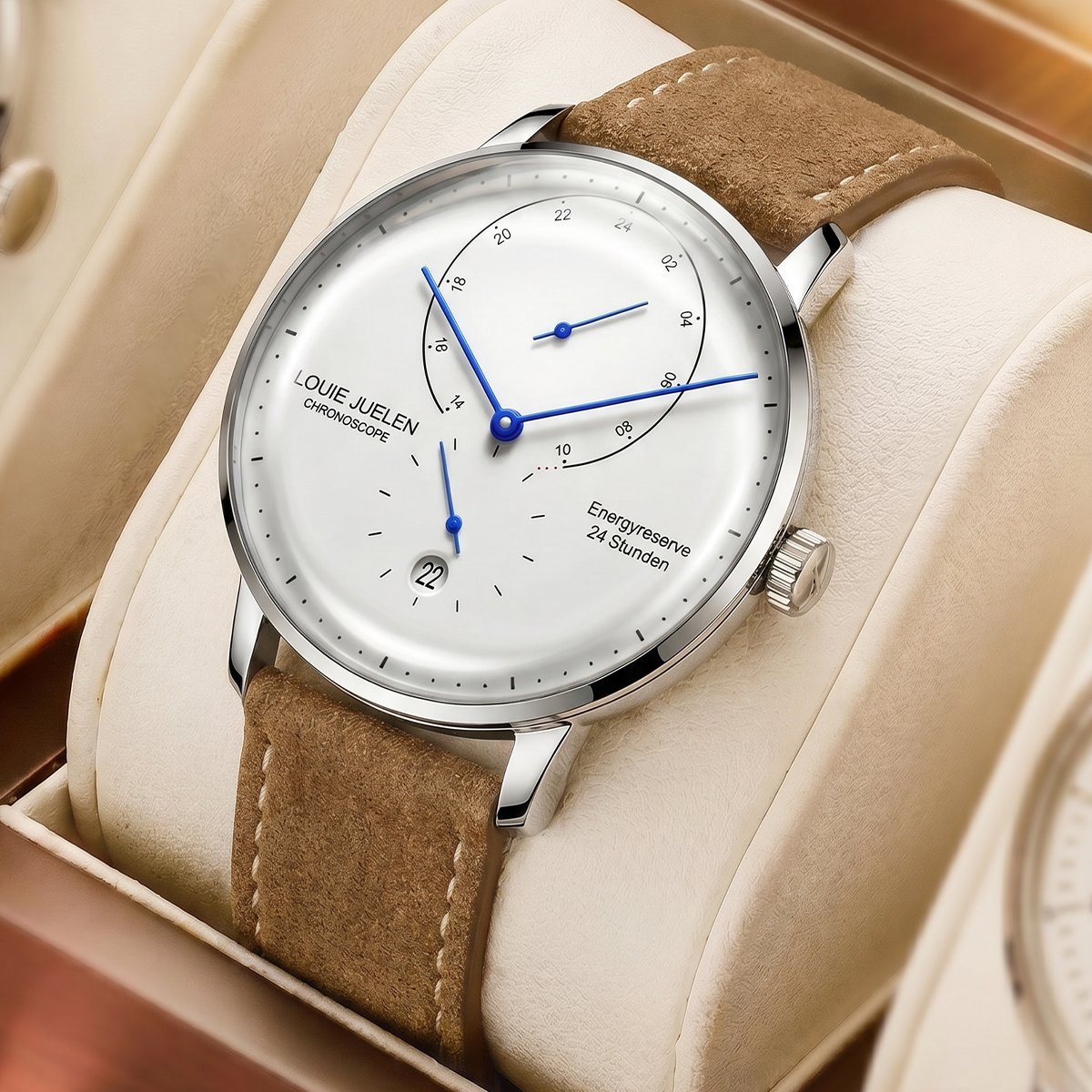 卸売腕時計 レザー メンズ クォーツ時計 工場在庫 モンターニュ 3BAR防水 エレガント 夜光 42mm メンズ腕時計