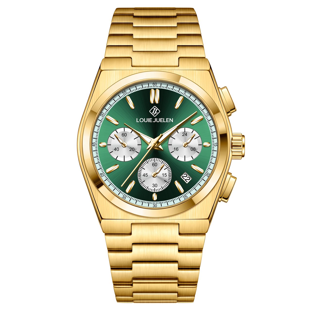 メンズ夜光クォーツ時計 Montre Uhr ステンレススチールクォーツ腕時計 42mm 3BAR 防水小型三針時計男性用